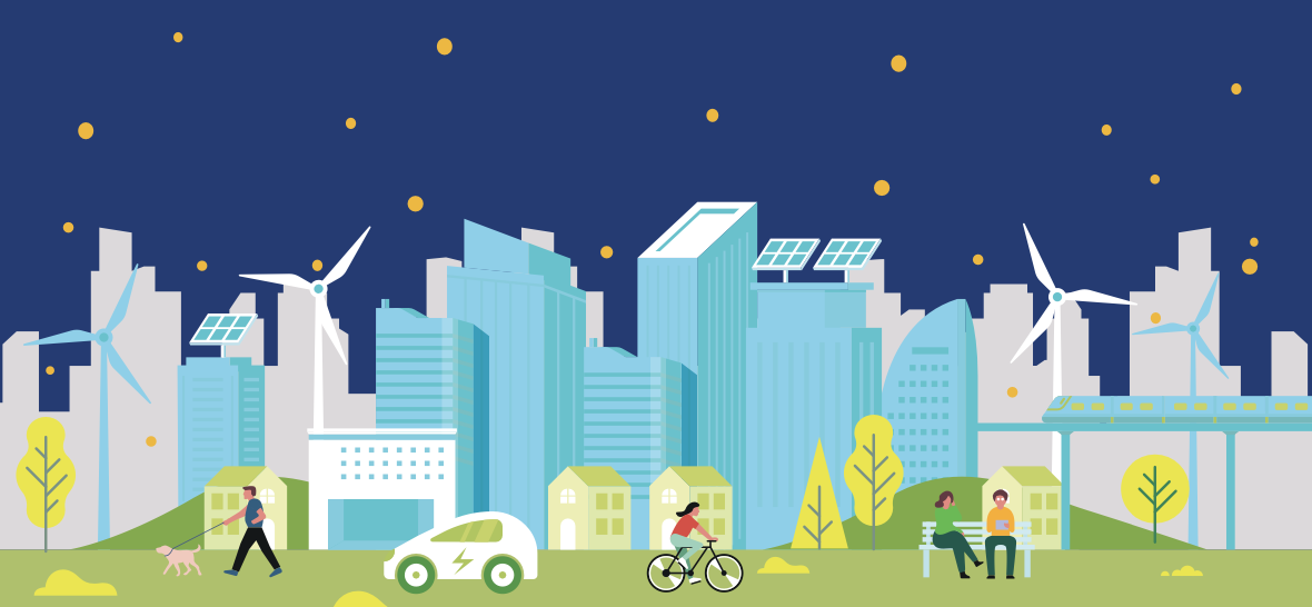 Smart Sustainable City Illustration